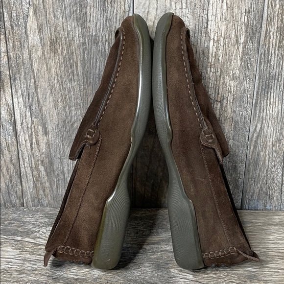 Banana Republic Mens Leather Brown Casual Suede Loafers Size 9.5 - Picture 13 of 14